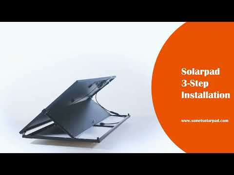 Solarpad 380Wp | Solar panel with plug - micro-inverter - pedestal assembled | 5-meter cable with plug | Free Smart Wifi+Bluetooth Cubie