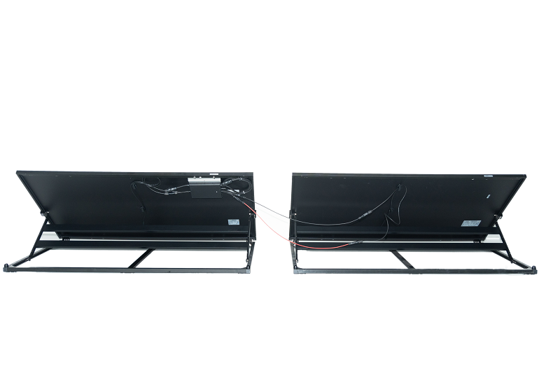 Solarpad 760WP Dual | Solar paneel with plug - micro inverter - pedestal assembled