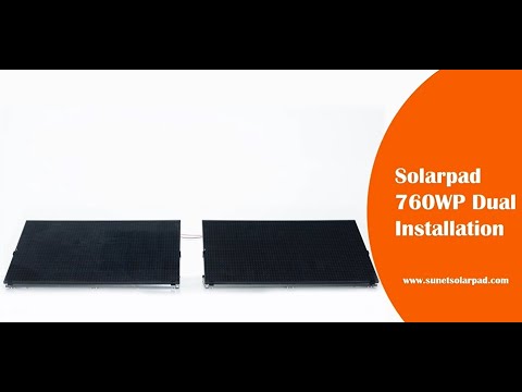 Solarpad 760WP Dual | Solar panel-micro inverter-pedestal assembled | 4 water weight bags for free