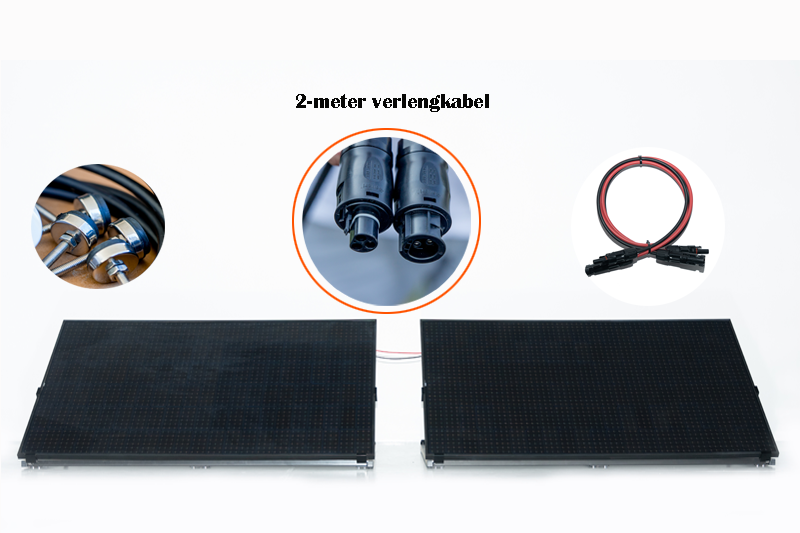 Solarpad 760WP Dual | Solar paneel with plug - micro inverter - pedestal assembled