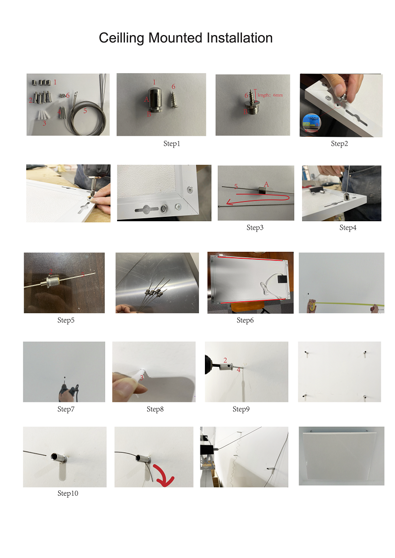 Infrared panel ceiling mounting kit - Ceiling hanging kit