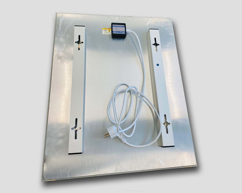 Infrared mirror heating panel 300W | Tempered safety mirror heater | rectagel
