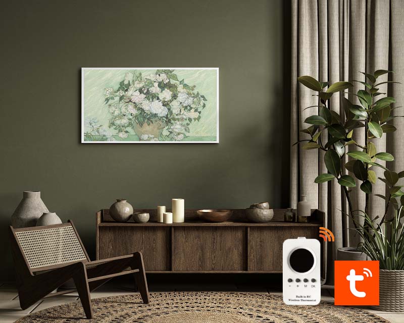 Infrared heating panel 600W | Van Gogh painting | UV print + PET surface