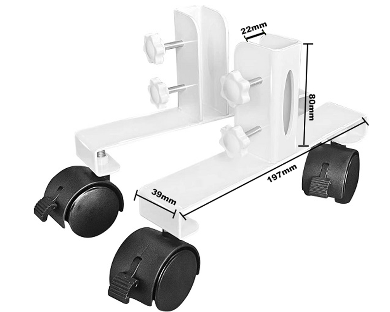 Pedestals with wheels for Infrared panel - 2 pieces