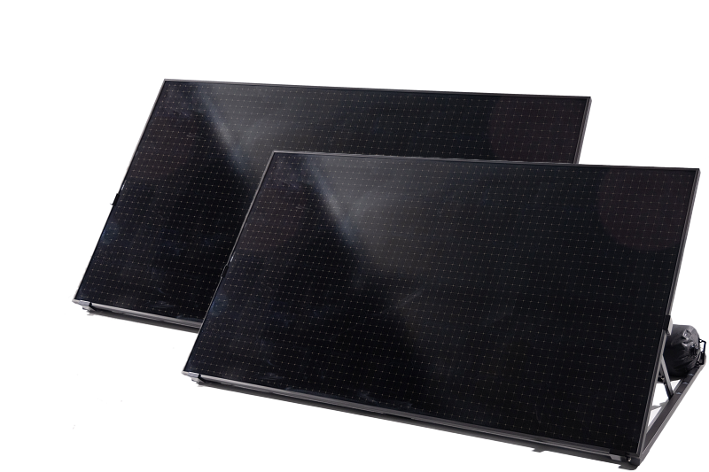 Solarpad 760WP Dual | Solar paneel with plug - micro inverter - pedestal assembled